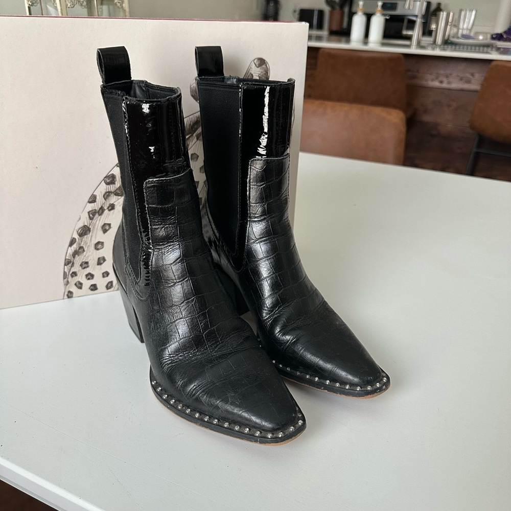 Dolce Vita black studded western boot